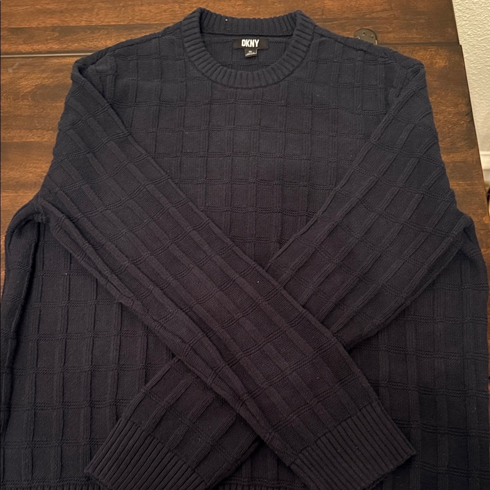 DKNY Men's Navy Crewneck Sweater
